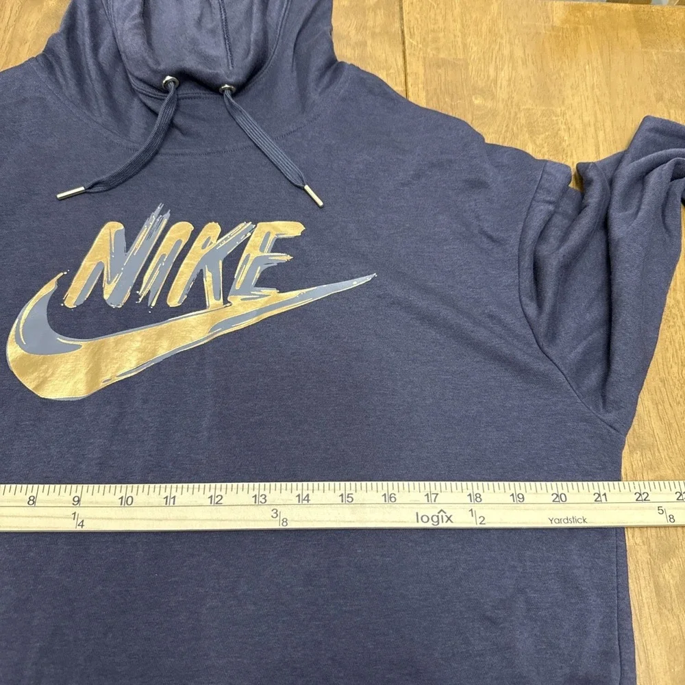 Nike hooded lounge dress women's medium metallic swoosh‎ active workout pockets